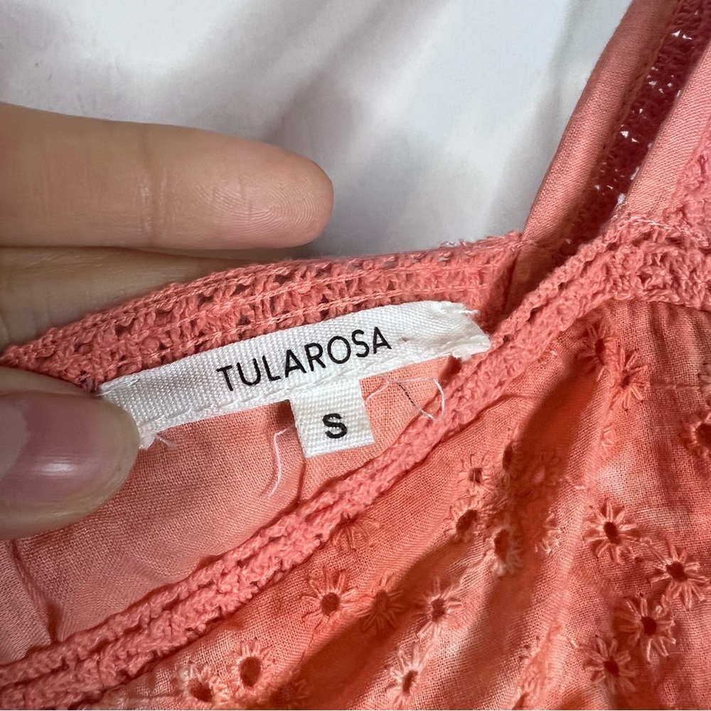 TULAROSA Rumer Eyelet High-Low Dress. Size Small - Picture 13 of 14